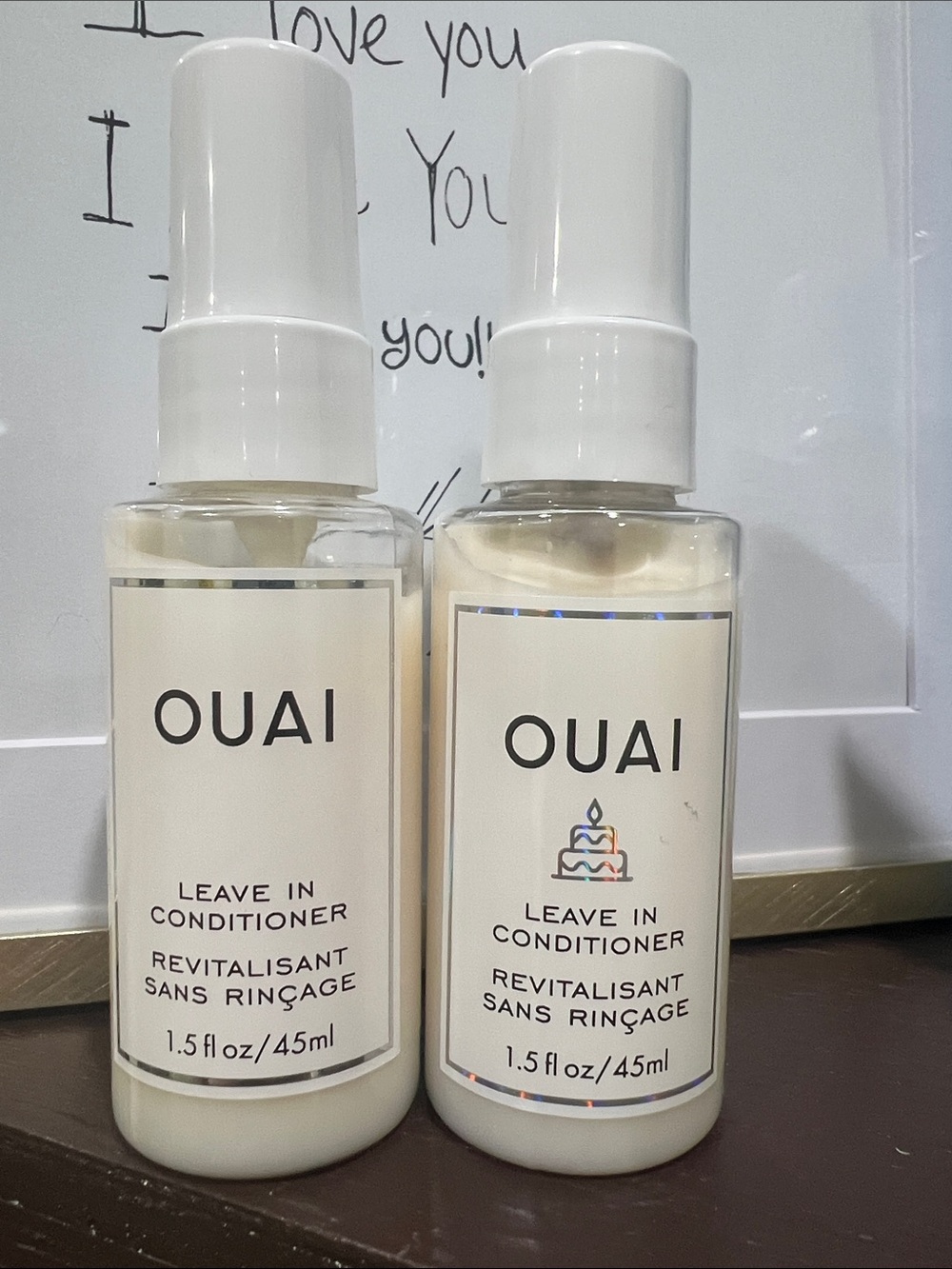 Brand New~ OUAI Leave-In Conditioner Spray~ 2 Travel Sized Bottles